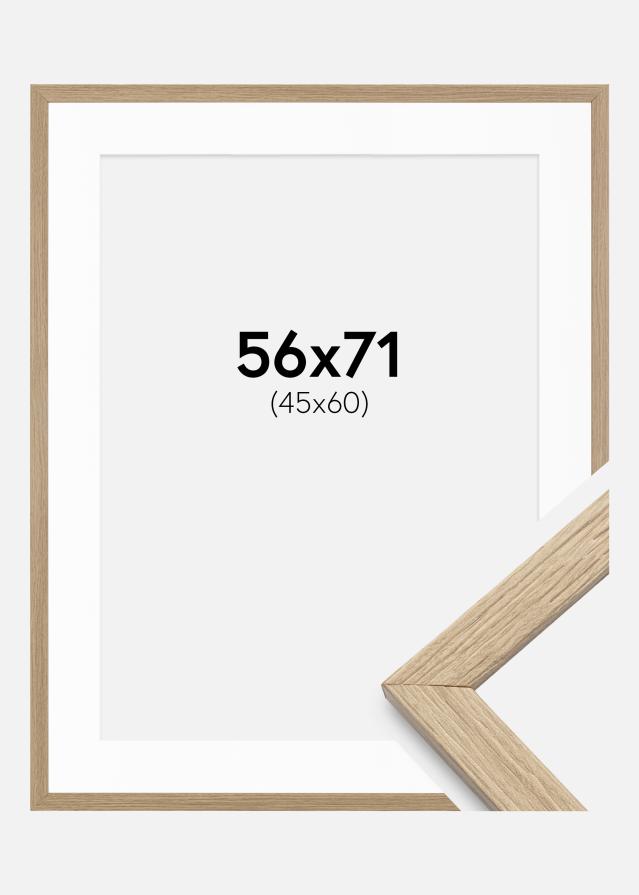 Cadre Stilren Chêne 56x71 cm - Passe-partout Blanc 46x61 cm