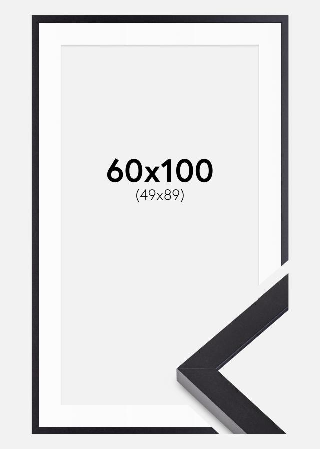 Cadre Selection Noir 60x100 cm - Passe-partout Blanc 50x90 cm