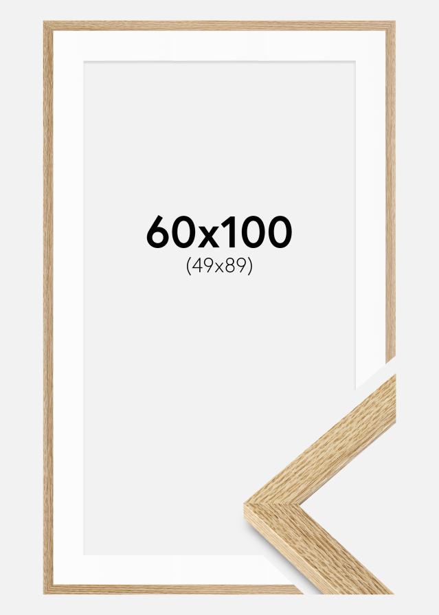 Cadre Selection Chêne 60x100 cm - Passe-partout Blanc 50x90 cm