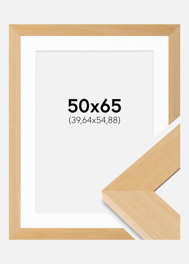 Cadre Juno Bois 50x65 cm - Passe-partout Blanc 16x22 inches