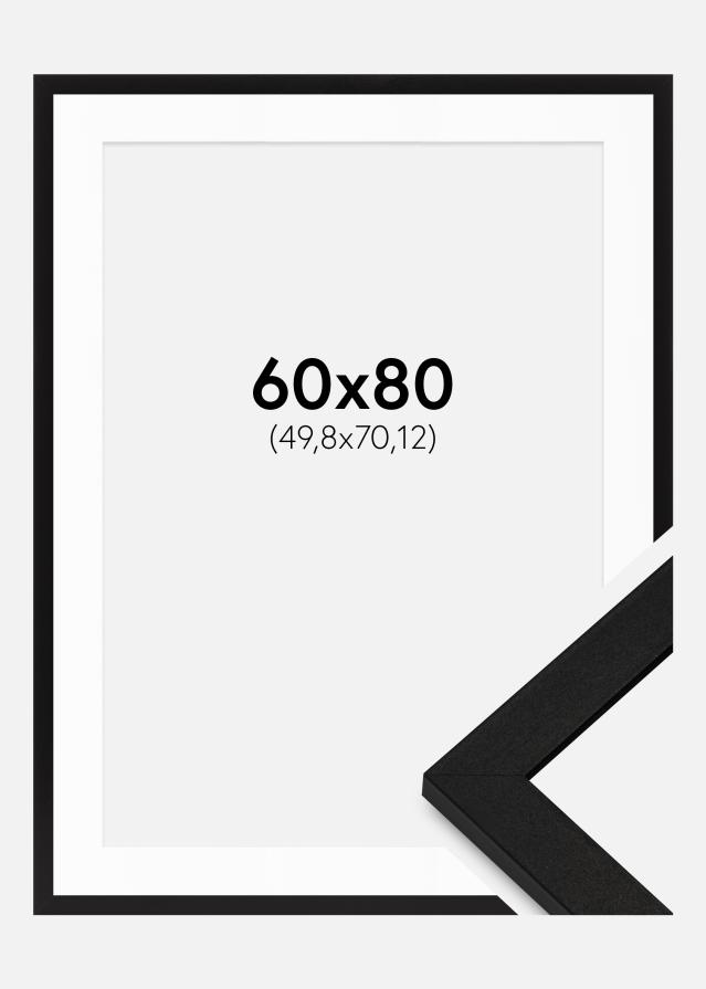 Cadre BGA Classic Noir 60x80 cm - Passe-partout Blanc 20x28 inches