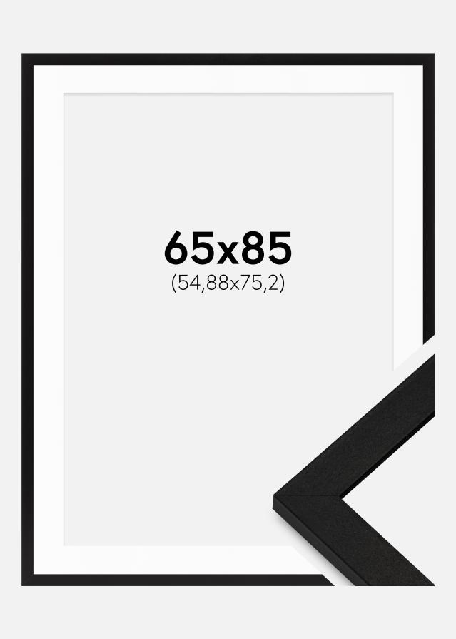 Cadre BGA Classic Noir 65x85 cm - Passe-partout Blanc 22x30 inches