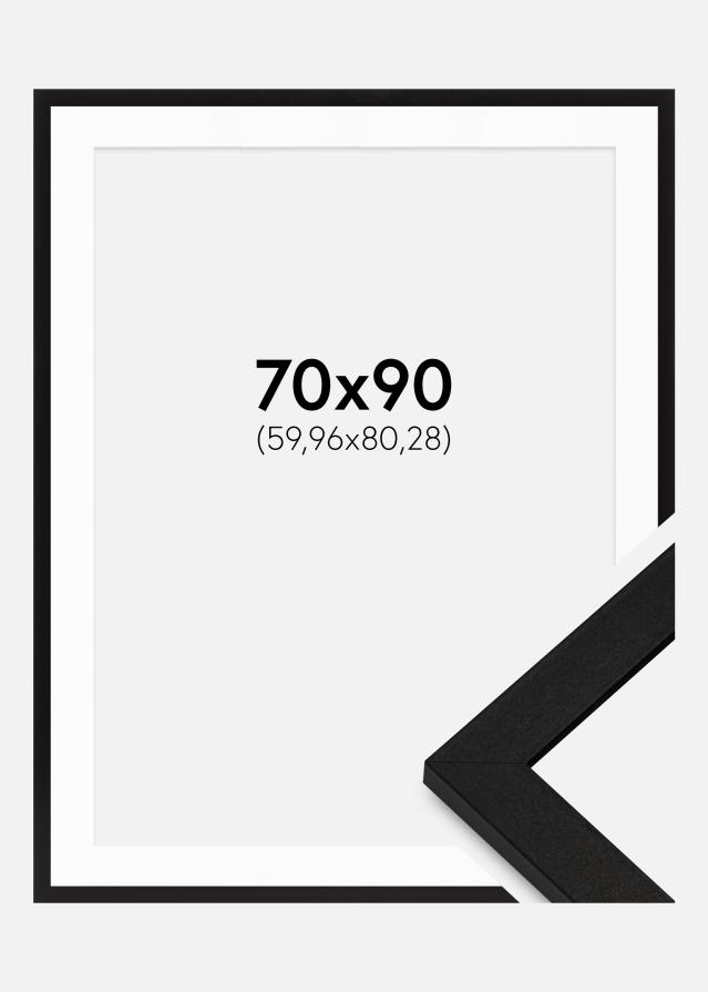 Cadre BGA Classic Noir 70x90 cm - Passe-partout Blanc 24x32 inches