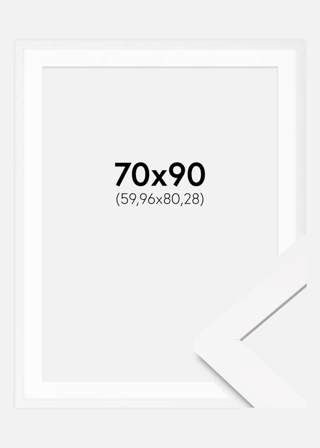 Cadre BGA Classic Blanc 70x90 cm - Passe-partout Blanc 24x32 inches