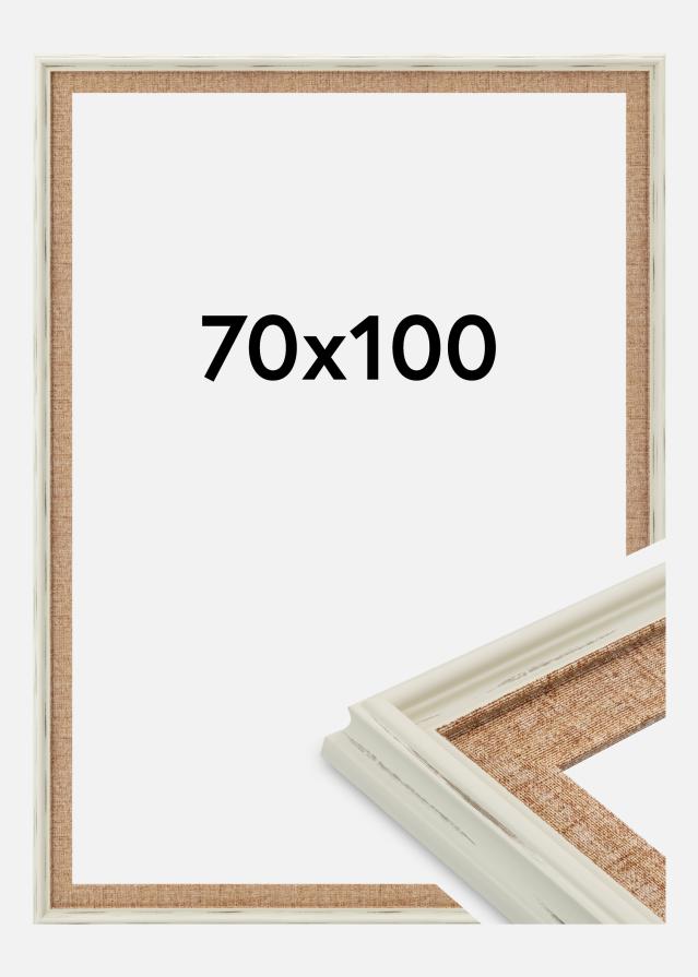 Cadre Sandweave Verre Acrylique Blanc 70x100 cm