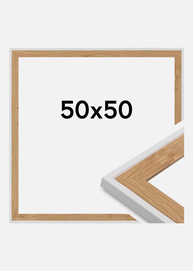 Cadre Clearline Verre Acrylique Blanc 50x50 cm