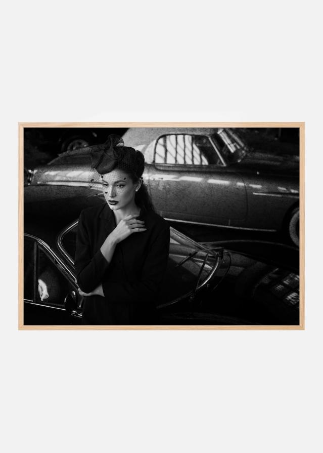 Lady with cars Poster