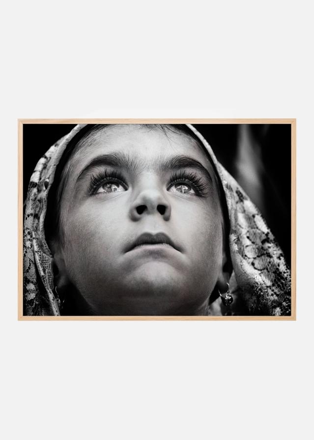 Girl with Sardinian traditional veil Poster