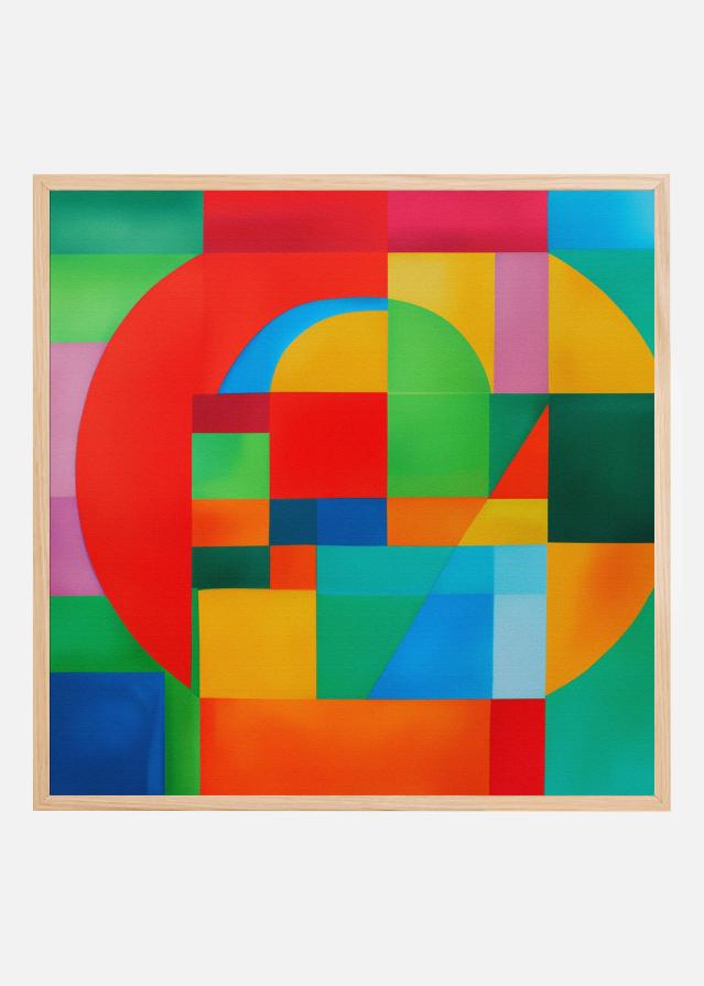 Vivid Geometric Dance Poster