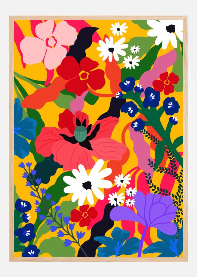Flower Art Combo Poster