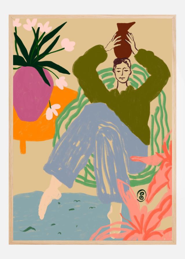 Woman With Vessel Poster