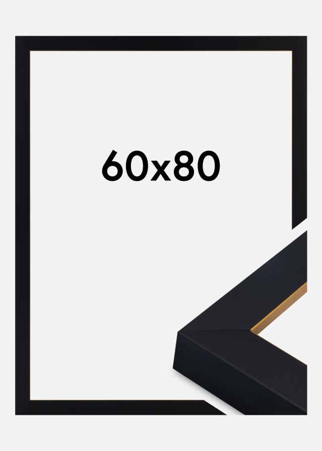 Cadre Sussex Verre Acrylique Noir/Or 60x80 cm