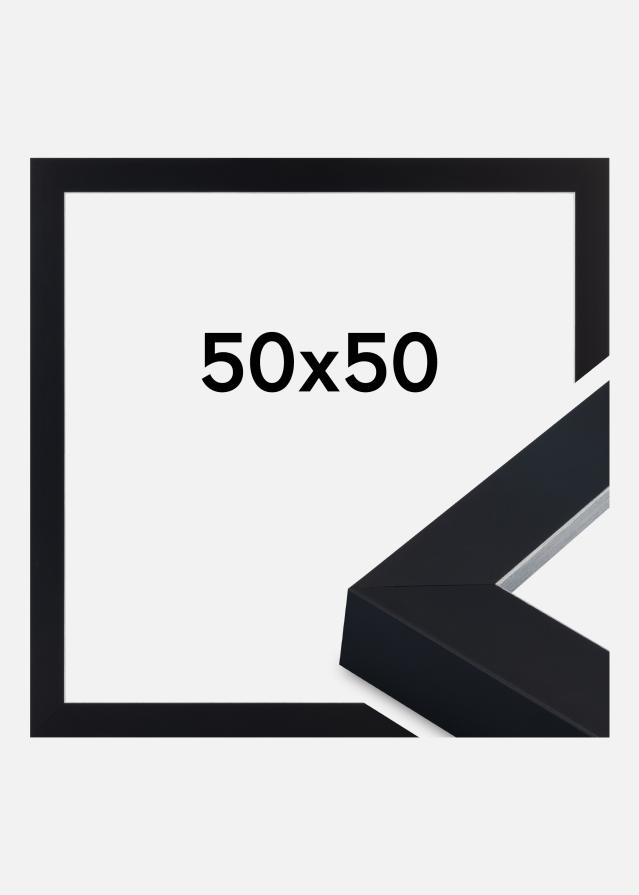Cadre Sussex Verre Acrylique Noir/Argent 50x50 cm