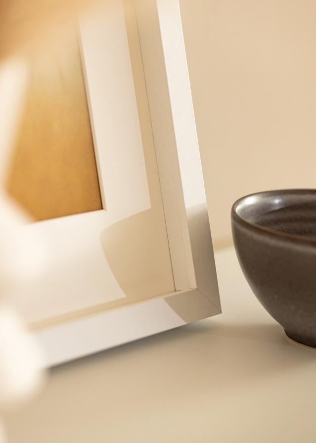 BGA Cadre Boîte Blanc 70x100 cm - Passe-partout Blanc 61x92 cm