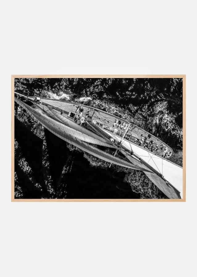 Above the racing ship Poster