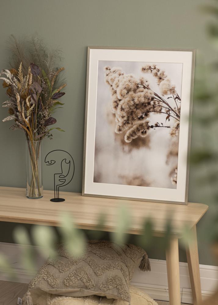 Cadre Edsbyn Argent 40x45 cm - Passe-partout Blanc 11x13 inches