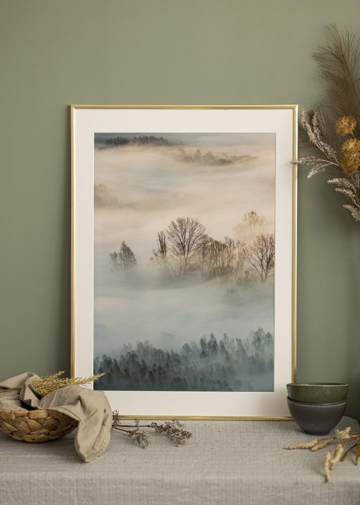 Cadre New Lifestyle Or 30x30 cm - Passe-partout Blanc 8x8 inches