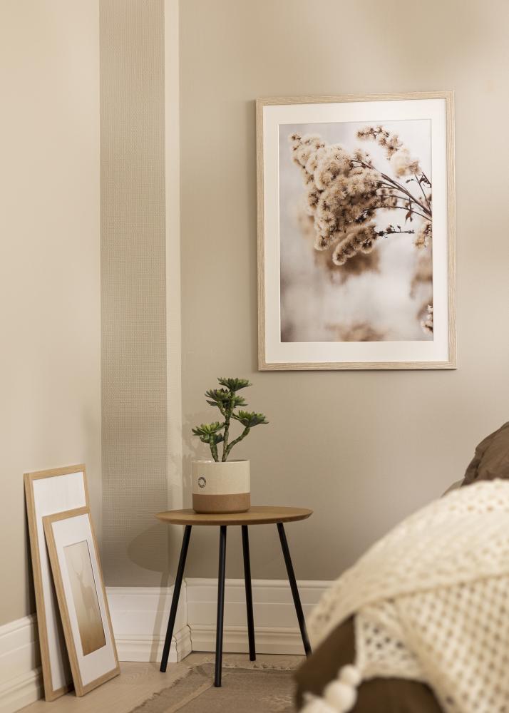 Cadre Stilren Chêne Greige 30x40 cm - Passe-partout Blanc 20x28 cm