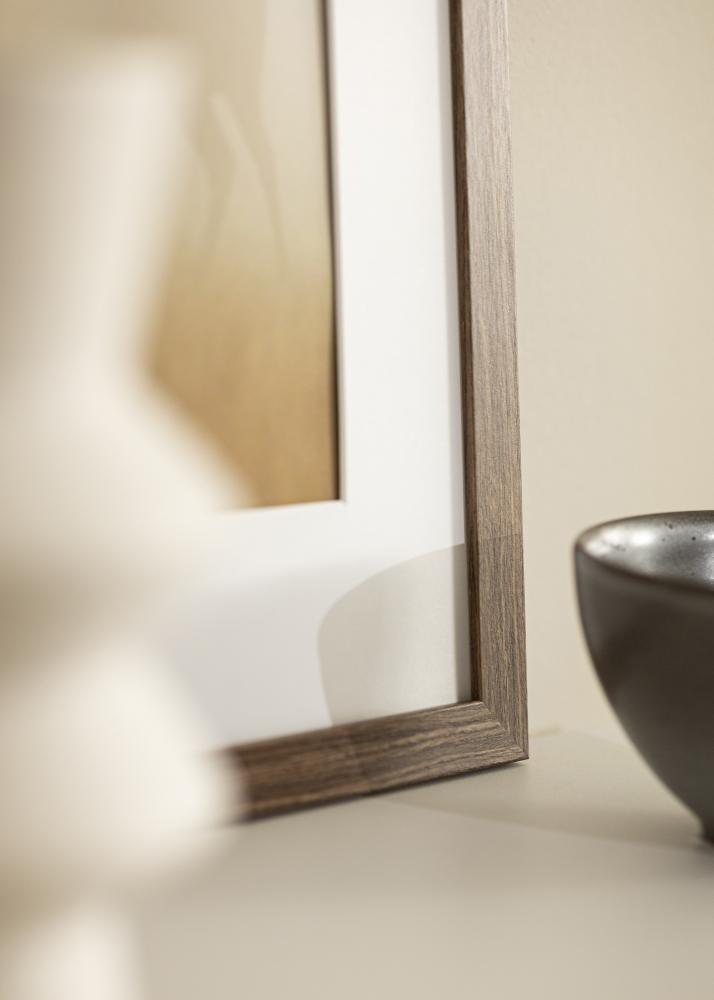 Cadre Stilren froid Marron 40x60 cm - Passe-partout Blanc 30x50 cm