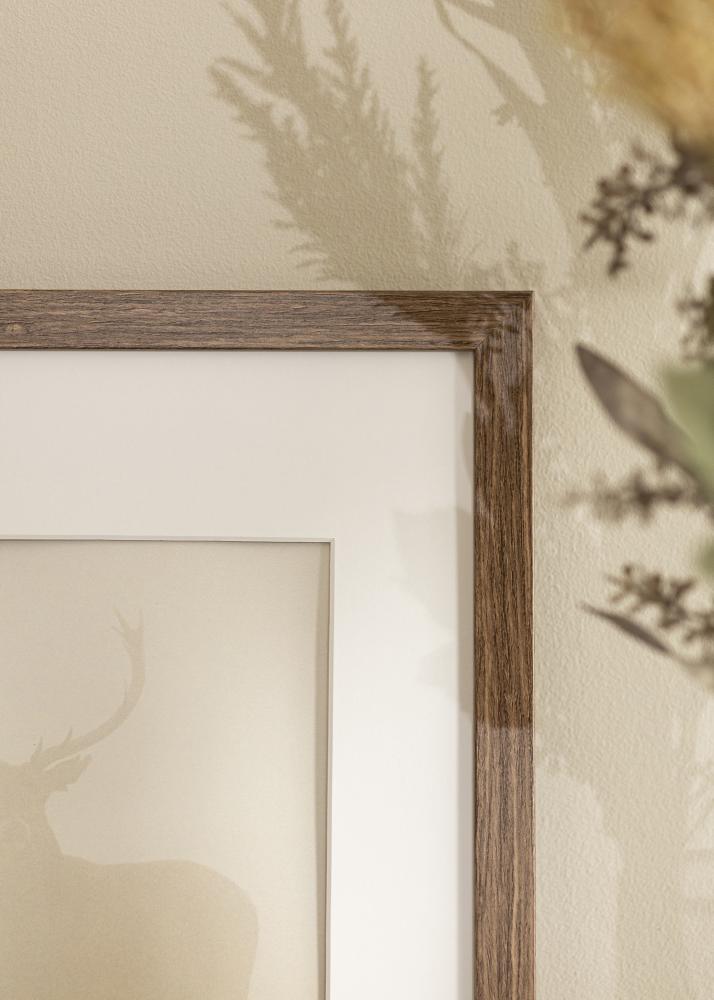 Cadre Stilren froid Marron 40x60 cm - Passe-partout Blanc 30x50 cm