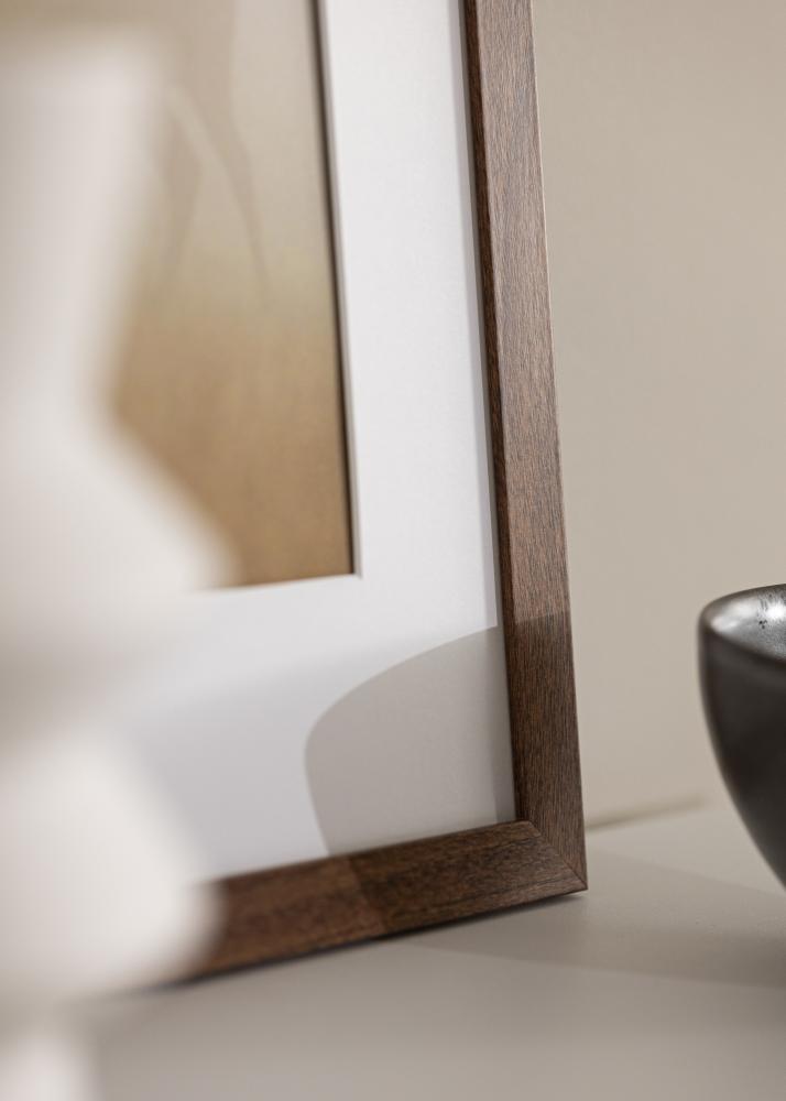 Cadre Stilren Chaud Marron 20x30 cm - Passe-partout Blanc 9x11 cm