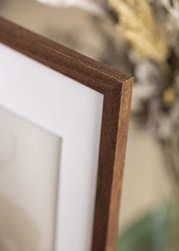 Cadre Stilren Chaud Marron 20x30 cm - Passe-partout Blanc 9x11 cm