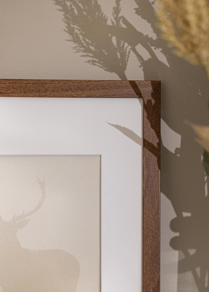 Cadre Stilren Chaud Marron 20x30 cm - Passe-partout Blanc 9x11 cm