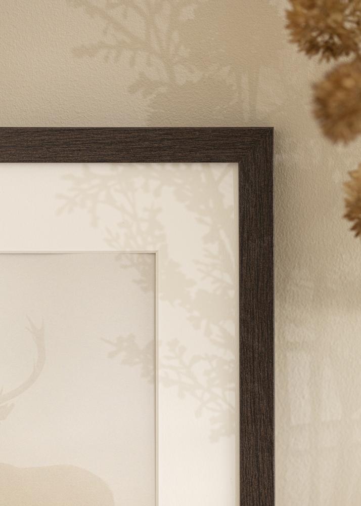 Cadre Stilren Wenge 40x60 cm - Passe-partout Blanc 32,9x48,3 cm