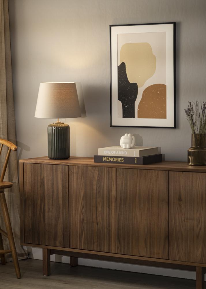 Cadre Scandi Mat Noir 25x25 cm - Passe-partout Blanc 16x16 cm