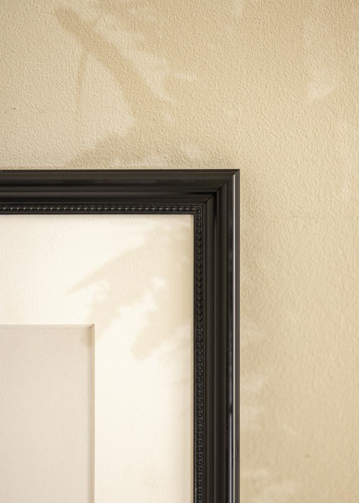 Cadre Gala Noir 13x18 cm - Passe-partout Blanc B7 88x125 mm