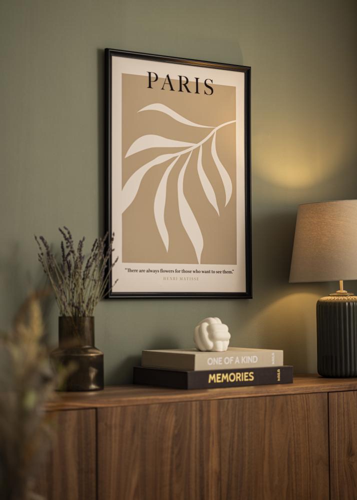 Cadre Gala Noir 13x18 cm - Passe-partout Blanc B7 88x125 mm