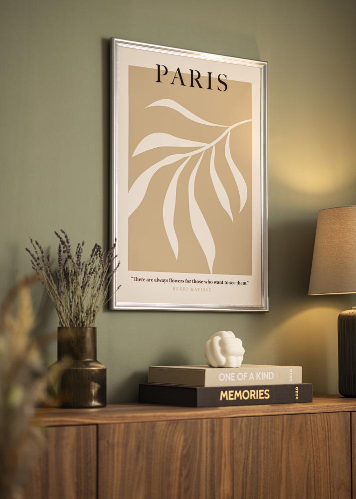 Cadre Gala Argent 50x70 cm - Passe-partout Blanc 39x60 cm