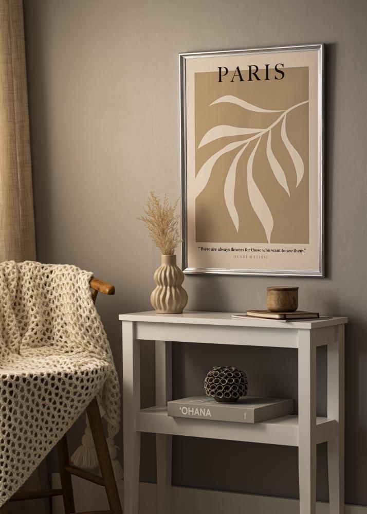 Cadre Gala Argent 50x70 cm - Passe-partout Blanc 39x60 cm