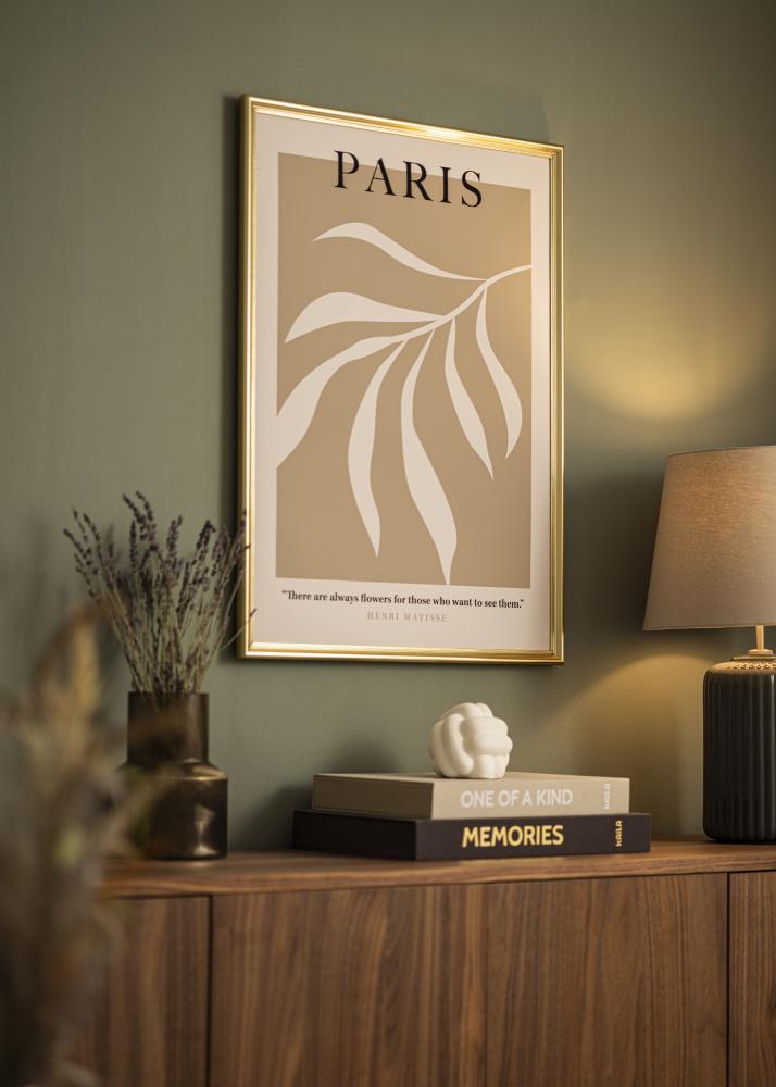 Cadre Gala Or 40x50 cm - Passe-partout Blanc 30x38 cm