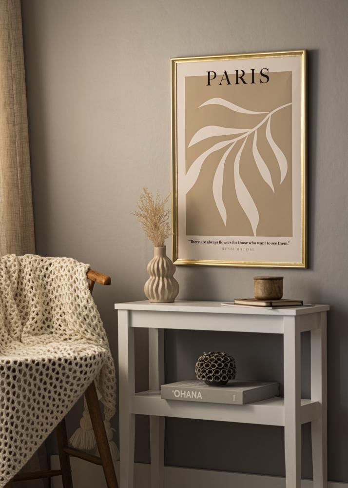 Cadre Gala Or 40x50 cm - Passe-partout Blanc 30x38 cm