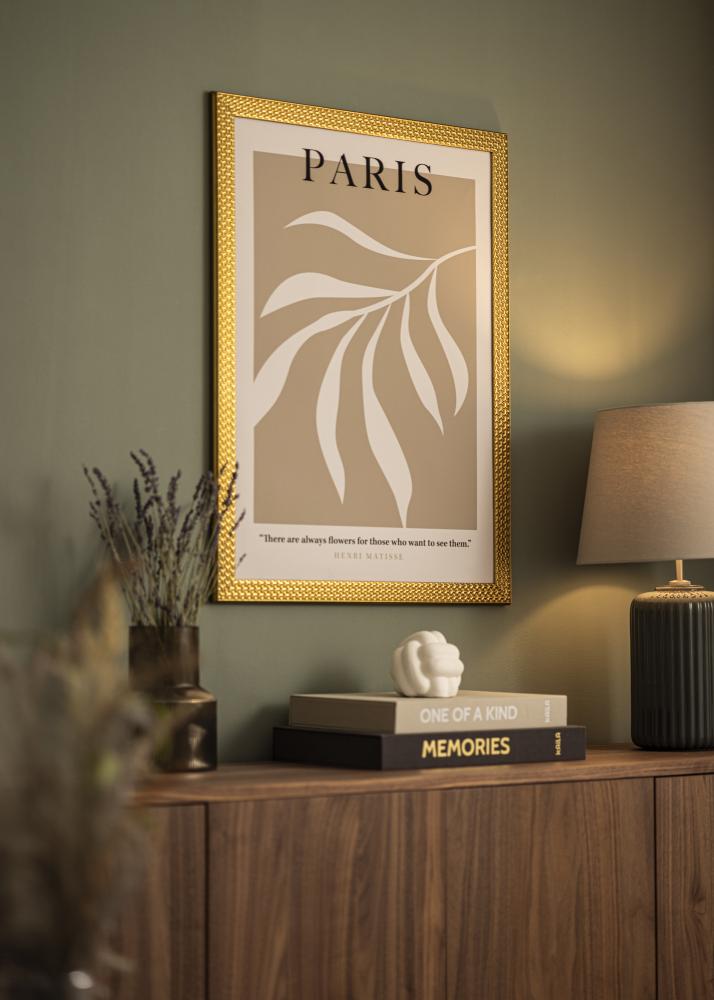 Cadre Grace Or 40x50 cm - Passe-partout Blanc 11x15 inches