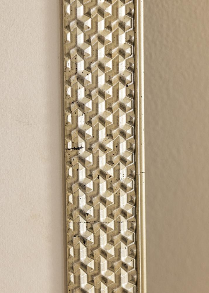 Cadre Grace Argent 30x40 cm - Passe-partout Blanc 22x32 cm