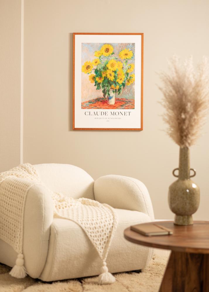 Cadre Ares Cerise 50x70 cm - Passe-partout Blanc 16x23 inches