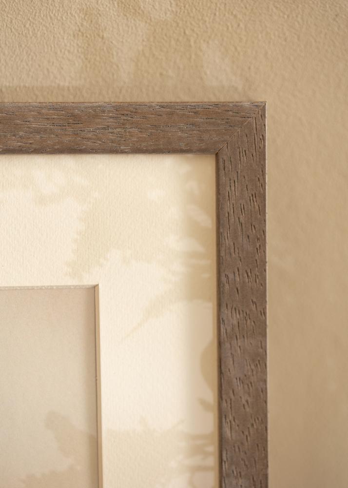 Cadre Hermes Gris 60x60 cm - Passe-partout Blanc 50x50 cm