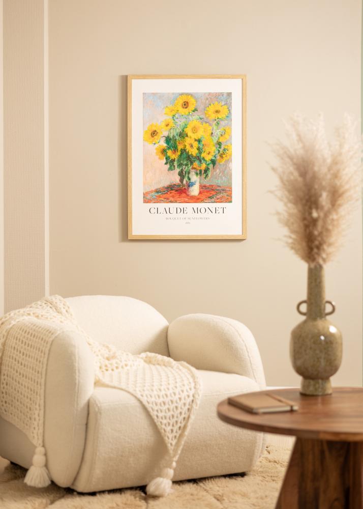 Cadre Hermes Chêne Naturel 40x50 cm - Passe-partout Blanc 28x38 cm