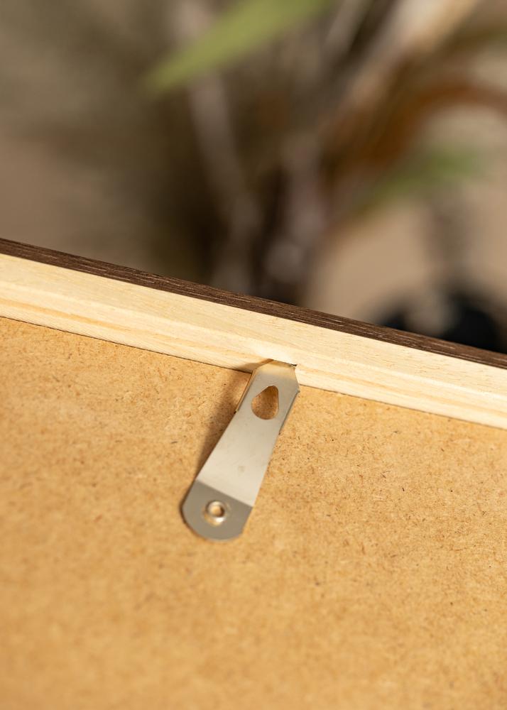 Cadre Hermes Noyer 30x40 cm - Passe-partout Blanc 20x28 cm