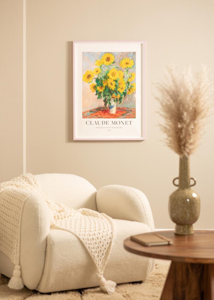 Cadre Diana Rose 20x20 cm - Passe-partout Blanc 15x15 cm