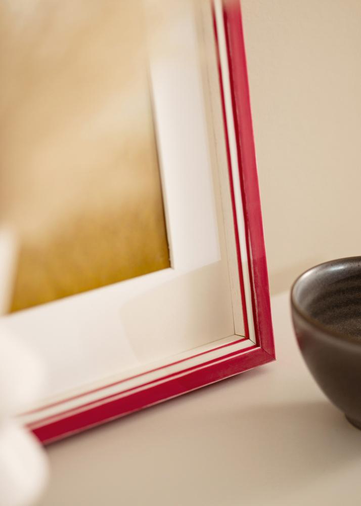 Cadre Diana Rouge 20x25 cm - Passe-partout Blanc 15x20 cm