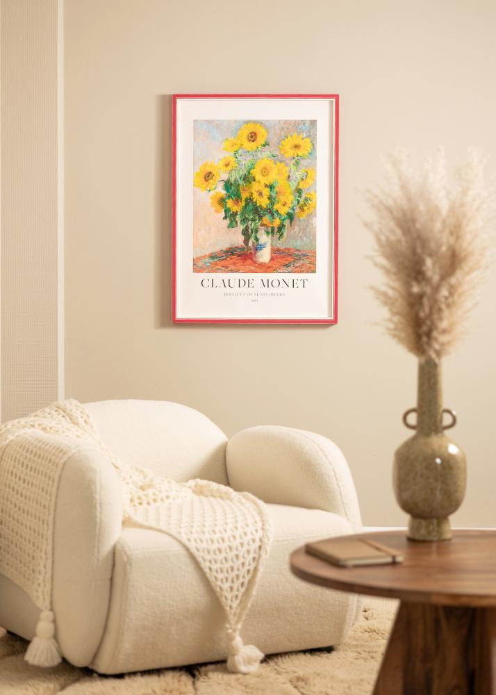 Cadre Diana Rouge 20x25 cm - Passe-partout Blanc 15x20 cm