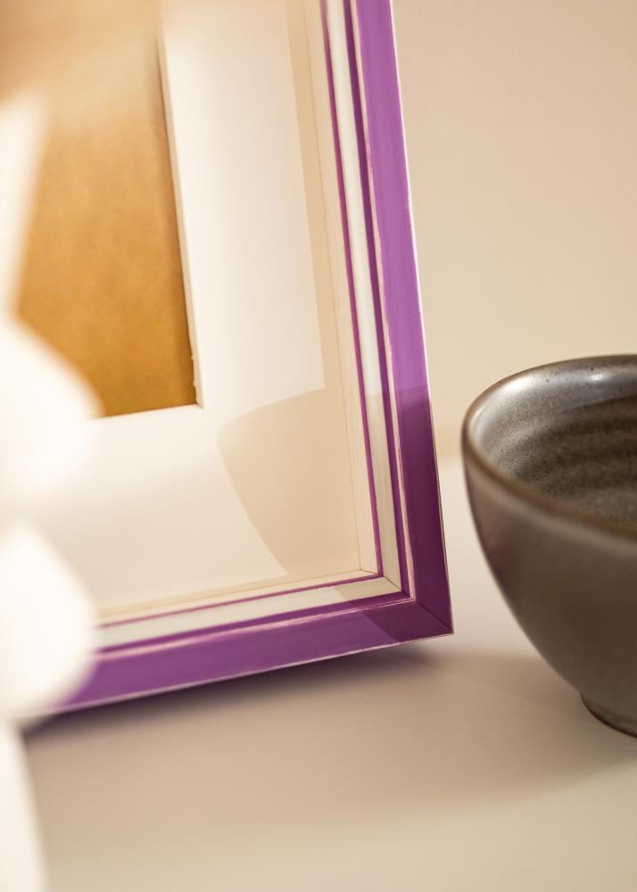 Cadre Diana Violet 45x60 cm - Passe-partout Blanc 13x18 inches