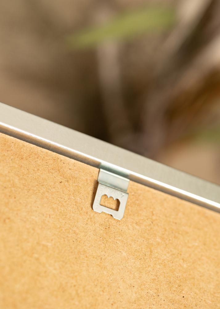 Cadre Minerva Argent 50x60 cm - Passe-partout Blanc 16x19 inches