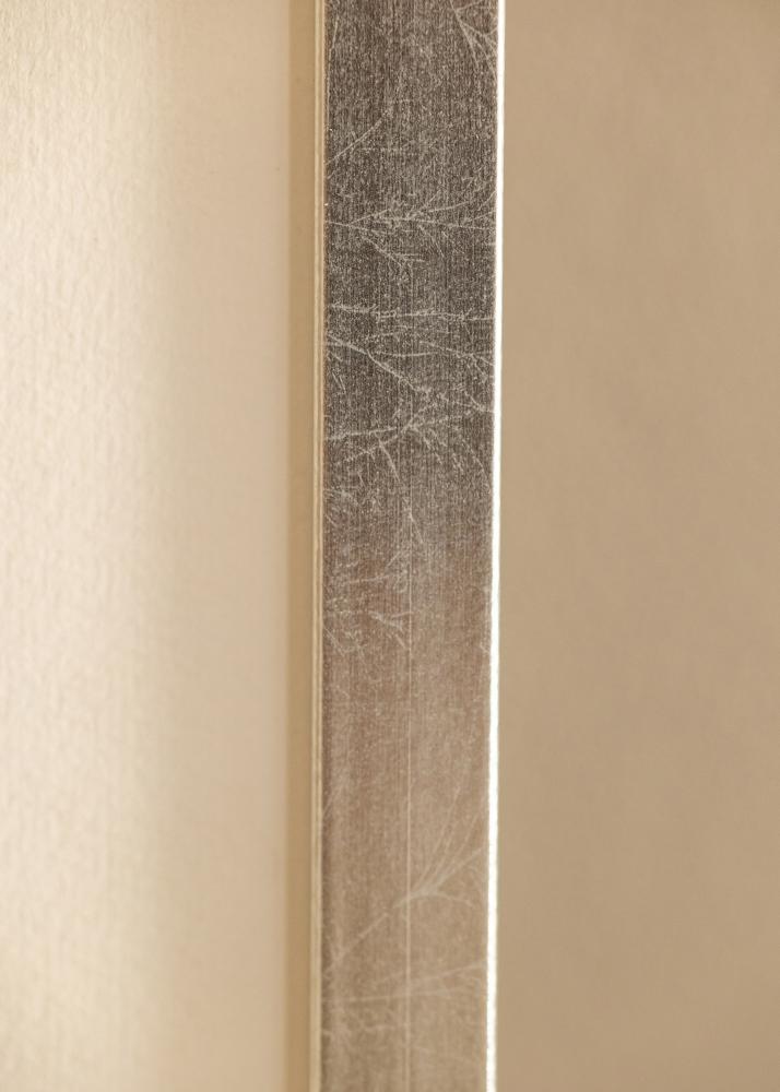 Cadre Minerva Argent 50x60 cm - Passe-partout Blanc 16x19 inches