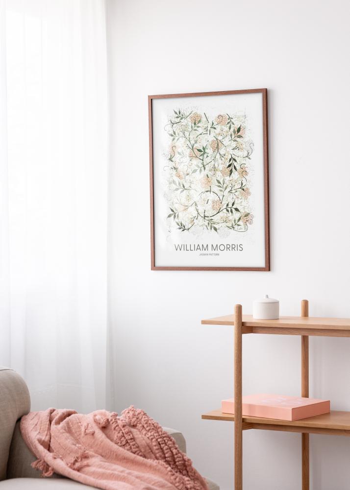 Cadre Modern Chaud Marron 40x60 cm - Passe-partout Blanc 25x50 cm