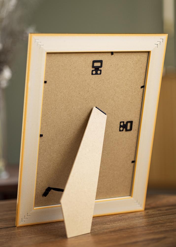 Cadre Ornate Or 20x30 cm - Passe-partout Blanc 15x21 cm