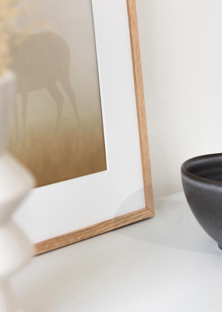 Cadre Mince Chêne Verre Acrylique 35x50 cm